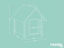 Obrázek k výrobku 125233 - Bouda pro psa dřevěná KERBL 82394, 85x73x80 cm