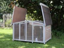 Obrázek k výrobku 125234 - Bouda pro psa dřevěná s průhlednou stěnou KERBL 81334 OVERVIEW, 134x92x82 cm