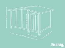 Obrázek k výrobku 125234 - Bouda pro psa dřevěná s průhlednou stěnou KERBL 81334 OVERVIEW, 134x92x82 cm