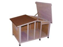 Obrázek k výrobku 125234 - Bouda pro psa dřevěná s průhlednou stěnou KERBL 81334 OVERVIEW, 134x92x82 cm