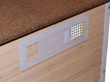 Obrázek k výrobku 125234 - Bouda pro psa dřevěná s průhlednou stěnou KERBL 81334 OVERVIEW, 134x92x82 cm