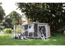 Obrázek k výrobku 125234 - Bouda pro psa dřevěná s průhlednou stěnou KERBL 81334 OVERVIEW, 134x92x82 cm