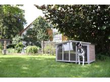 Obrázek k výrobku 125234 - Bouda pro psa dřevěná s průhlednou stěnou KERBL 81334 OVERVIEW, 134x92x82 cm