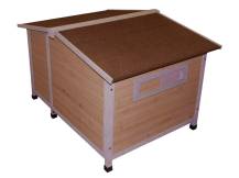 Obrázek k výrobku 125234 - Bouda pro psa dřevěná s průhlednou stěnou KERBL 81334 OVERVIEW, 134x92x82 cm