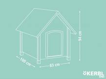 Obrázek k výrobku 125236 - Bouda pro psa zateplená KERBL 81349 4-SEASONS, 100x83x94 cm