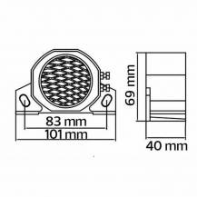 Obrázek k výrobku 62077 - Bzučák zpátečky 10-120V, 92dB