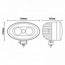 Obrázek k výrobku 62086 - Červené pracovní světlo LED 10-100V 10W
