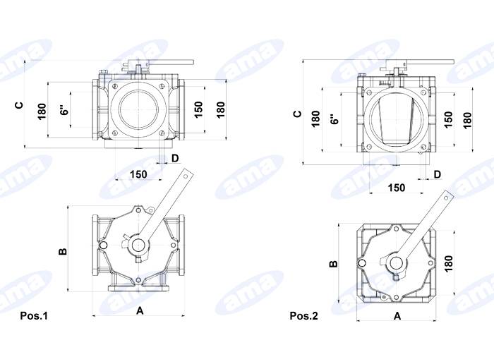 Obrázek k výrobku 36182 - Čtyřcestný ventil 6"