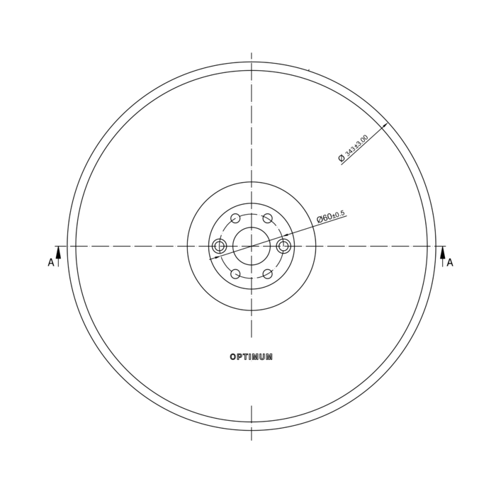 Obrázek k výrobku 121759 - Disk hladký rovný Ø 343/3mm HORSCH