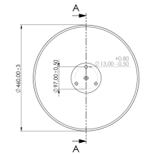 Obrázek k výrobku 61027 - Disk hladký vydutý Ø 460/4mm HORSCH