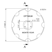Obrázek k výrobku 61026 - Disk ozubený vydutý Ø 460/6mm HORSCH