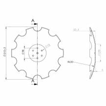 Obrázek k výrobku 61117 - Disk ozubený vydutý Ø 510/4mm SKF