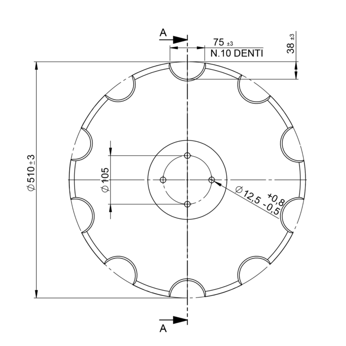 Obrázek k výrobku 122631 - Disk ozubený vydutý Ø 510/5mm LEMKEN
