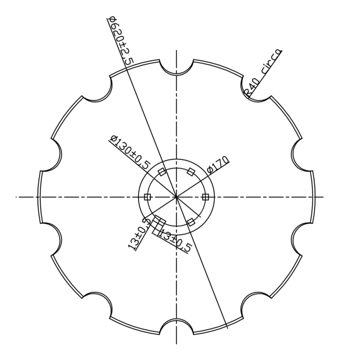 Obrázek k výrobku 121782 - Disk ozubený vydutý Ø620/5mm vhodný pro LEMKEN