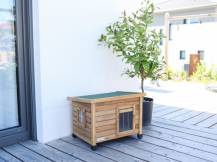 Obrázek k výrobku 125275 - Dřevěná bouda pro kočky KERBL 81564 RUSTICA, 57x45x43 cm, hnědá