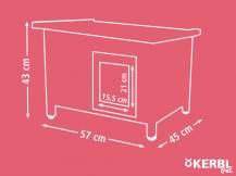 Obrázek k výrobku 125275 - Dřevěná bouda pro kočky KERBL 81564 RUSTICA, 57x45x43 cm, hnědá