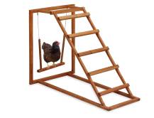 Obrázek k výrobku 125276 - Dřevěné hřiště - houpačka, bidla a žebřík pro slepice GAUN 11365