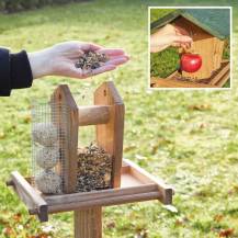 Obrázek k výrobku 93826 - Dřevěné ptačí krmítko se stojanem AGF330