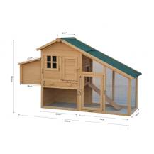 Obrázek k výrobku 129680 - Dřevěný kurník BERLIN XL, 1900 x 1130 x 650 mm