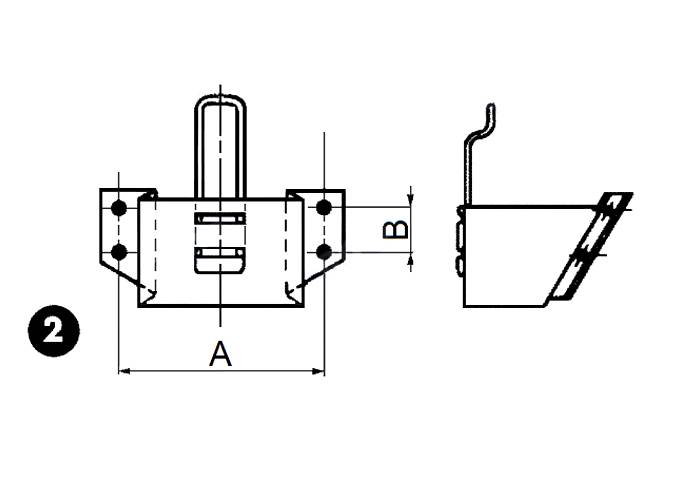 Obrázek k výrobku 23331 - držák zajišťovacího klínu 150 mm