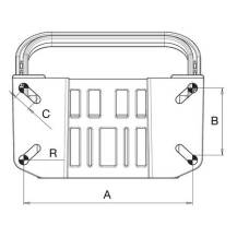 Obrázek k výrobku 62646 - Držák zajišťovacího plastového klínu 10 000kg
