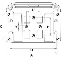 Obrázek k výrobku 62645 - Držák zajišťovacího plastového klínu 3200 kg