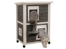 Obrázek k výrobku 125282 - Dvoupatrová bouda pro kočky KERBL 81639 FAMILY, 57x55x80 cm