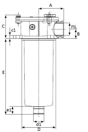 Specifikace - filtr hydrauliky s vložkou 3/4",90l/min