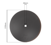 Obrázek k výrobku 58176 - Hladký disk 510mm, otvor 26mm, tloušťka 3,5mm