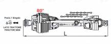 Obrázek k výrobku 60552 - Homokinetická kardanová hřídel single, 2 kat, 800 mm