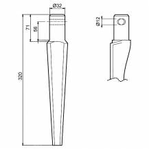 Obrázek k výrobku 10264 - Hřeb rotační brány PEGORARO