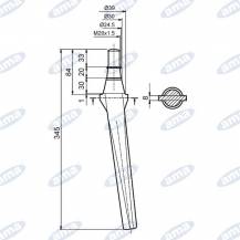 Obrázek k výrobku 60481 - Hřeb rotačních bran Forigo, Roteritalia 345 mm