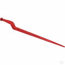 Obrázek k výrobku 88011 - Hrot čelního nakladače zakřivený 60 mm, dvojitý T profil 36x810 mm, špičatý hrot s maticí M22x1,5 mm, červený, gopart