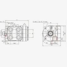 Obrázek k výrobku 62265 - Hydraulické řízení DANFOSS VSPP 80cc LS s předřadným ventilem