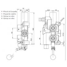 Obrázek k výrobku 31624 - Hydraulický rozvaděč dvourychlostní "TURBO" pro štípačky dřeva