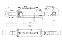 Obrázek k výrobku 60751 - Hydraulický třetí bod, 3. kategorie, 630/850mm, HÁK/KLOUB