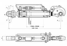 Obrázek k výrobku 17451 - Hydraulický třetí bod, délka 631/831, KLOUB/HÁK RAPID