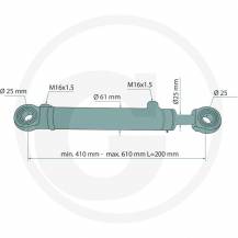Obrázek k výrobku 120645 - Hydraulický válec s kulatou plochou hlavou 50/25/200