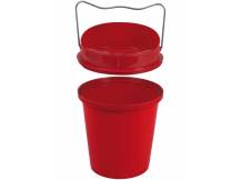 Obrázek k výrobku 125380 - Kbelíková napáječka pro slepice plastová červená GAUN 11010 - 6 l
