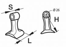 Obrázek k výrobku 62485 - Kladivo rovné 135x60x38 mm