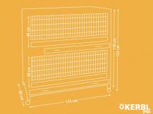 Obrázek k výrobku 125391 - Klec pro králíky a hlodavce KERBL 81703 INDOOR DELUXE - dvoupatrová