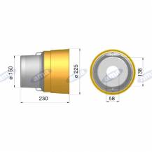 Obrázek k výrobku 61813 - Klobouk krytu kardanu