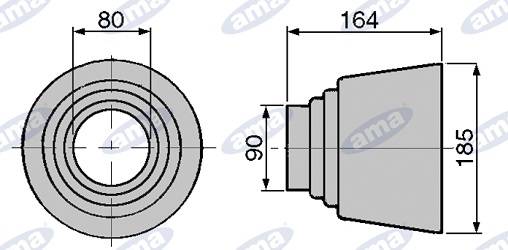 Obrázek k výrobku 36916 - KLOUBOUK KRYTU KARDANU