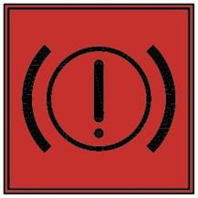 Obrázek k výrobku 59738 - Kontrolka ruční brzdy čtvercová, červená