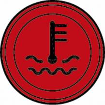 Obrázek k výrobku 59704 - Kontrolka teploty vody kulatá, červená