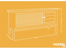 Obrázek k výrobku 125483 - Králíkárna KERBL 81721 FREDDY, 116x45x62 cm