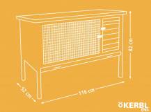 Obrázek k výrobku 121780 - Králíkárna KERBL BUDDY 116x52x82 cm