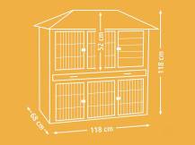 Obrázek k výrobku 125487 - Králíkárna s výběhem KERBL 81727 VILLA, 118x68x118 cm