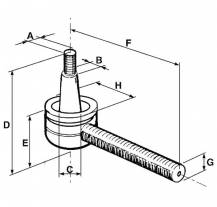 Obrázek k výrobku 35630 - Kulový čep řízení - samice 18x1,5 pravý závit