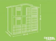 Obrázek k výrobku 125501 - Kurník pro slepice dvoupatrový, s výběhem KERBL 82806, 222x115x200 cm